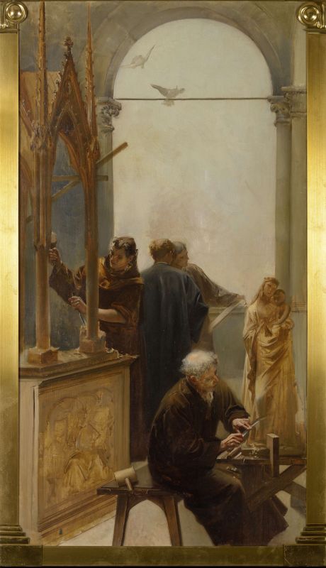 Eduard Veith - Mniši řezbáři v klášteře kutnohorském