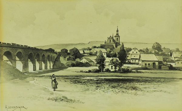 Karel Liebscher - Viadukt u Rychnova u Jablonce