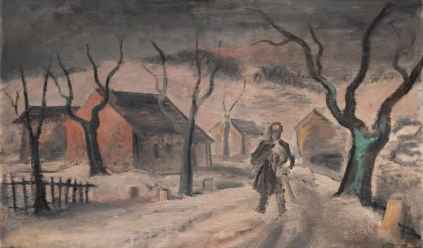 Vlastimil Rada - Vesnice v zimě, 1930